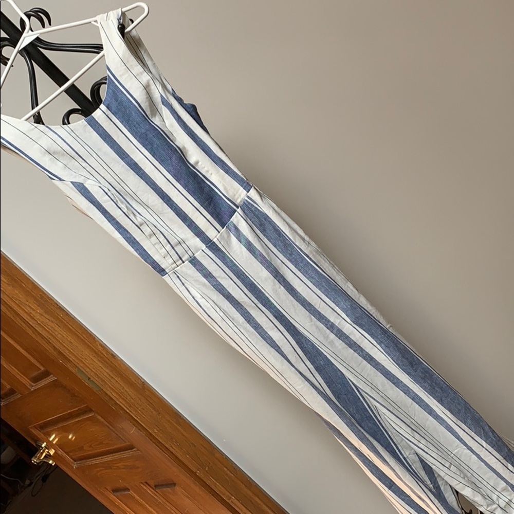 Blue and white striped Jumpsuit